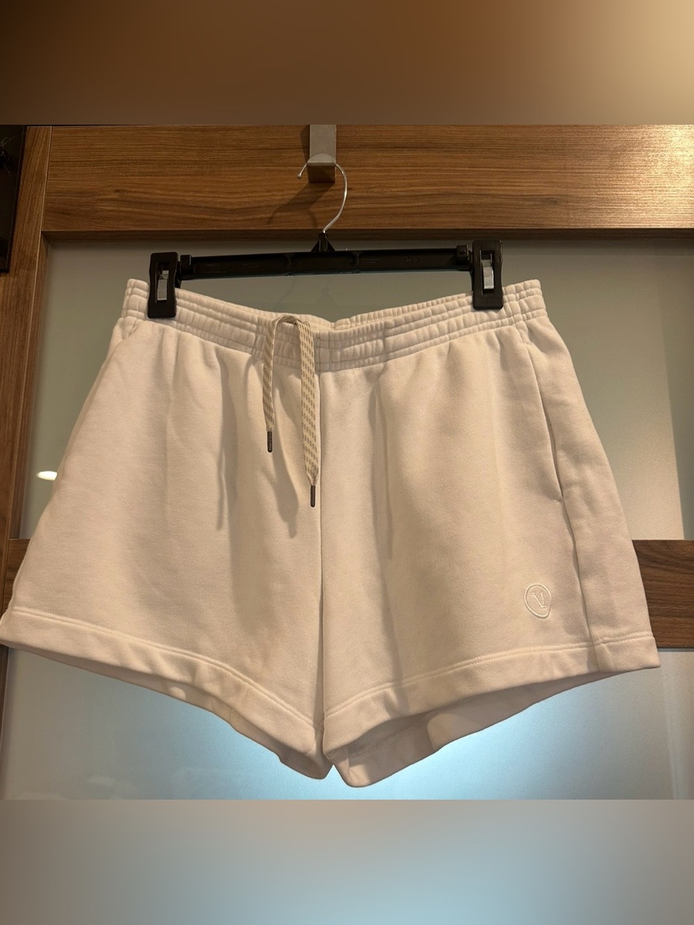 Vuori Cream Drawstring Athletic Shorts